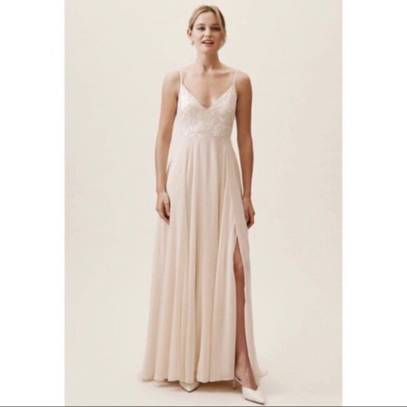 NWT BHLDN Sadia Dress Maxi Oyster - Picture 9 of 14